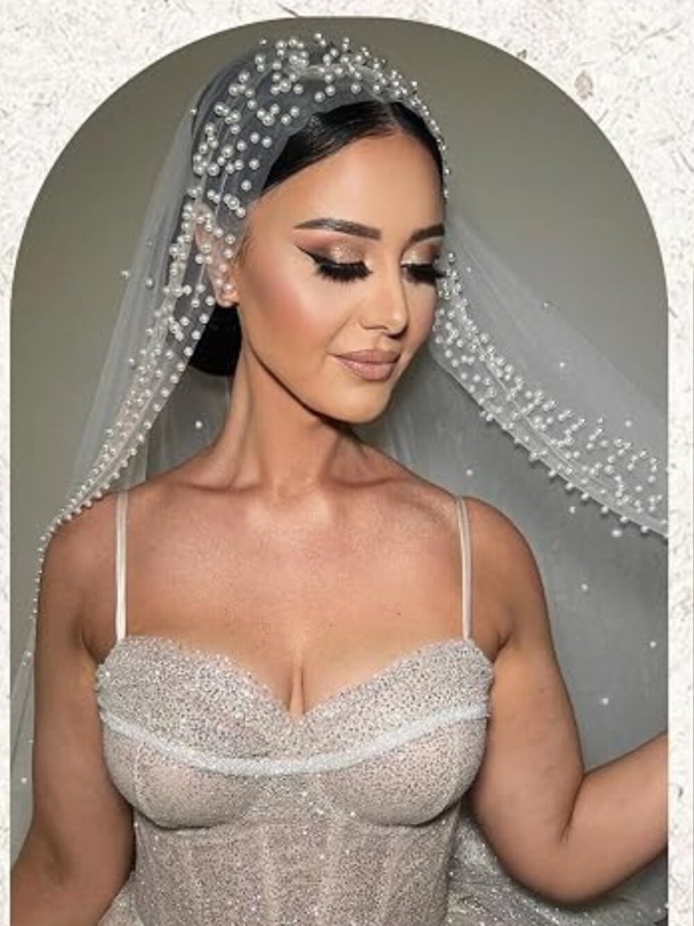 Wedding Bridal Pearl Veil